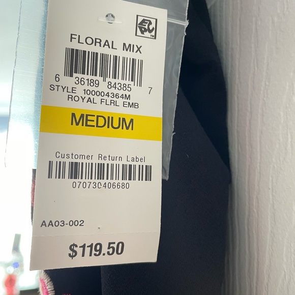 INC International Concepts Floral Embroidered Black Jumpsuit Size Medium NWT - Picture 5 of 6